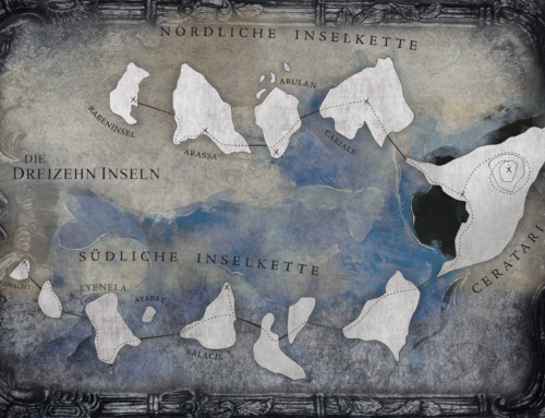 Fantasy-Weltkarte: Dreizehn Inseln